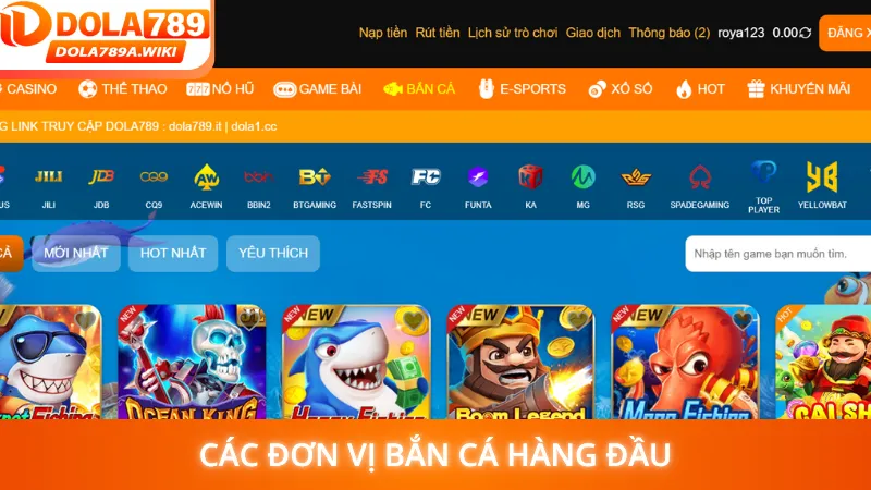 Các đơn vị bắn cá hàng đầu đảm bảo trải nghiệm chất lượng